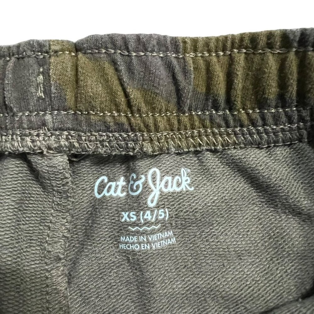 Cat & Jack XS (4/5) Green Camouflage Drawstring Shorts - Picture 4 of 4